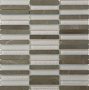 Glasstone SES23 Villa Blend Glass and Stone Mosaic tile face, 300 x 305 mm