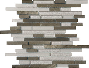 Glasstone SES23 Villa Blend Glass and Stone Mosaic tile face, 300 x 305 mm