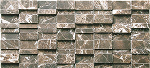 Great Emperador Dark Marble Mosaic – 320 x 145 mm, tile face