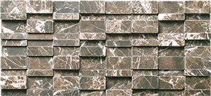 Great Emperador Dark Marble Mosaic – 320 x 145 mm, tile face