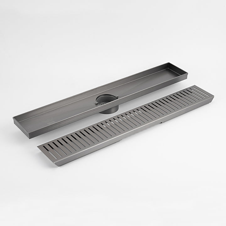 Linear Slotted Floor Grate - Gun Metal Grey