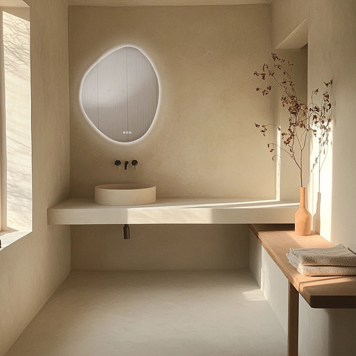 FLESS Pebl Frameless LED Mirror 700 x 900mm - Frameless