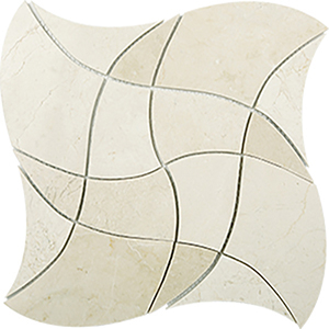Hiphop Botticino Marble Mosaic – 265 x 265 mm, tile face
