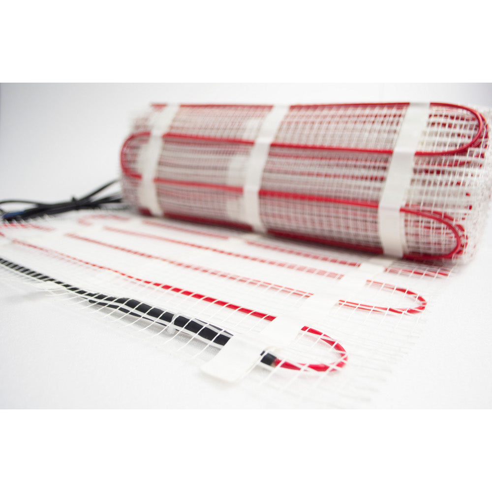 Radiant Under Tile Floor Heating Cable Mat Kit (Living Areas) - under-tile-mat-close-up-2
