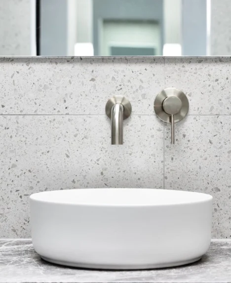 Round Wall Shower Arm 400mm - PVD Brushed Nickel