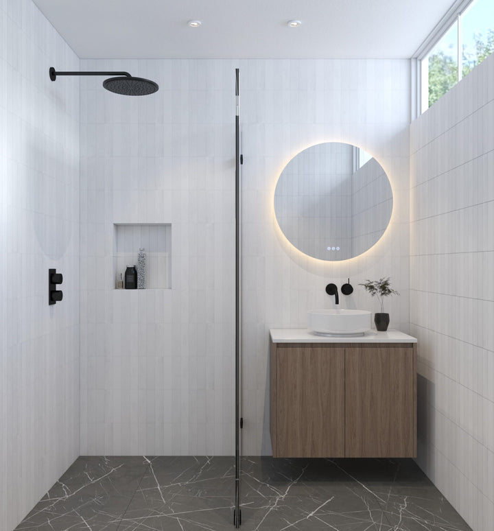 FLESS Olek Round Frameless LED Mirror - Frameless