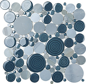 Ispring Moon Stone + EM108 Natural Stone Mosaic tile face, 300 x 300 mm