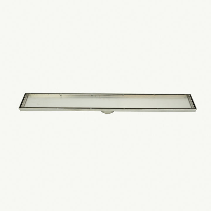Linear Tile Insert Floor Grate - Brushed Satin