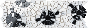 Joy 04 Multi Black Marble Mosaic – 300 x 100 mm, tile face