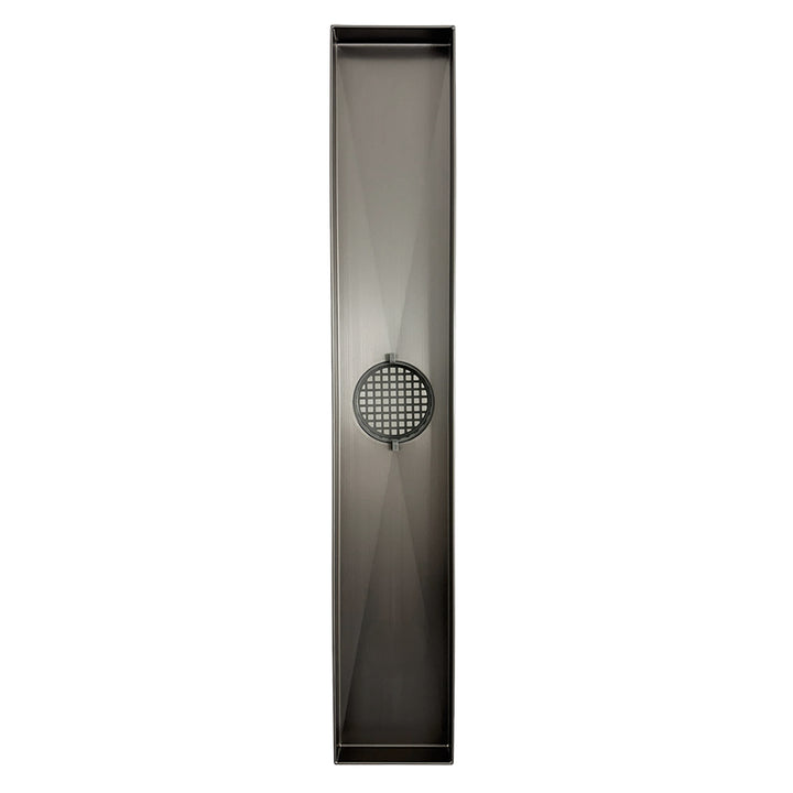 Linear Tile Insert Floor Grate - Brushed Satin