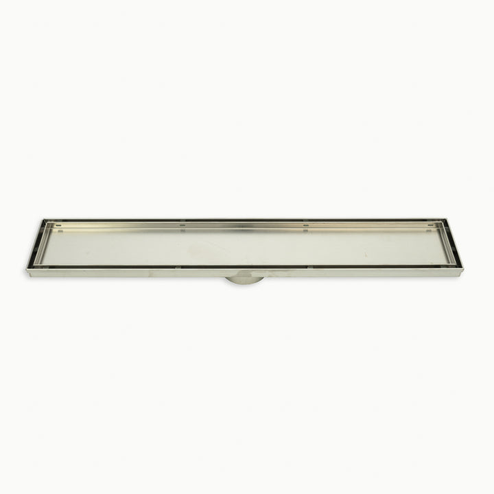 Linear Tile Insert Floor Grate - Brushed Satin