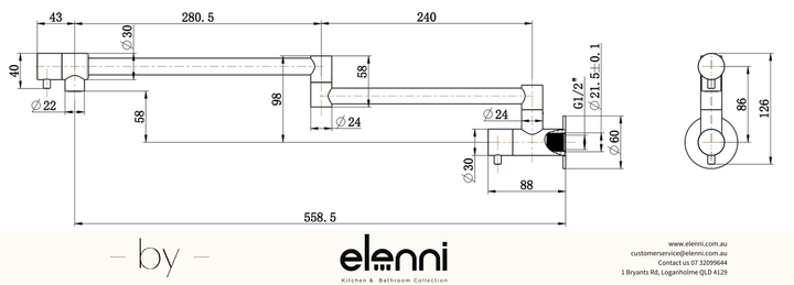 Mica Pot Filler - Elenni specification drawing