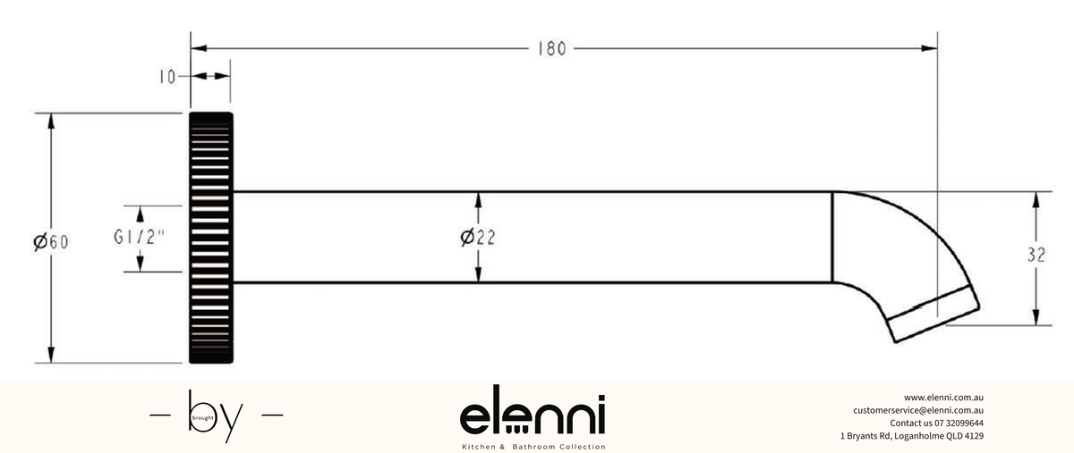 Linie Spout - Elenni specification drawing