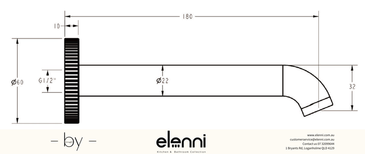 Linie Spout - Elenni specification drawing