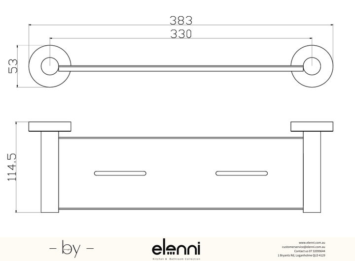 Otus Shelf Metal - Elenni specification drawing