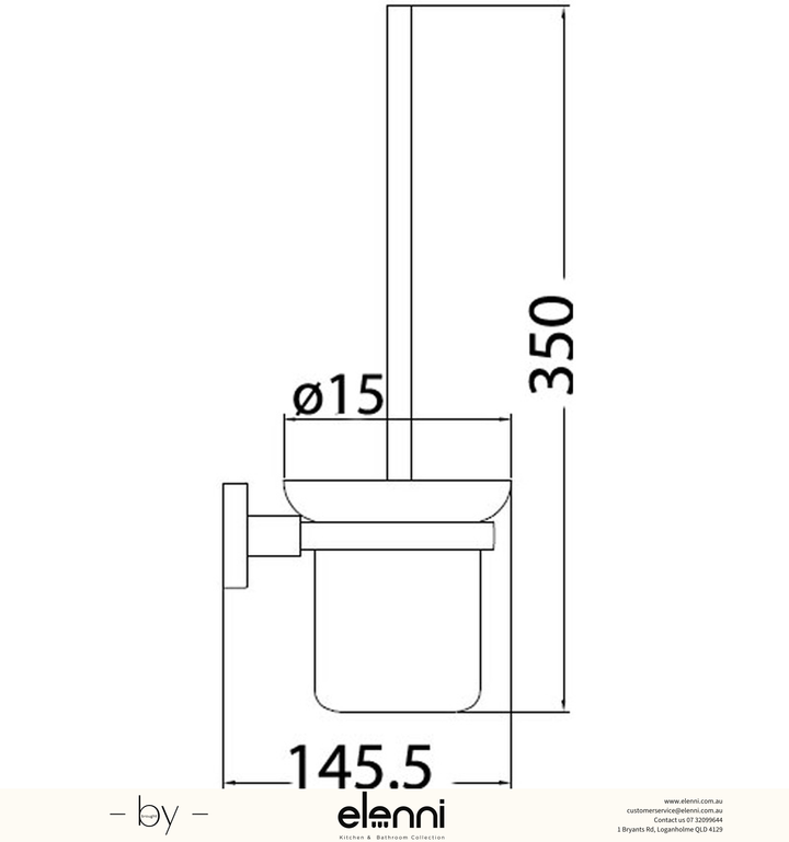 Otus Toilet Brush Set - Elenni specification drawing