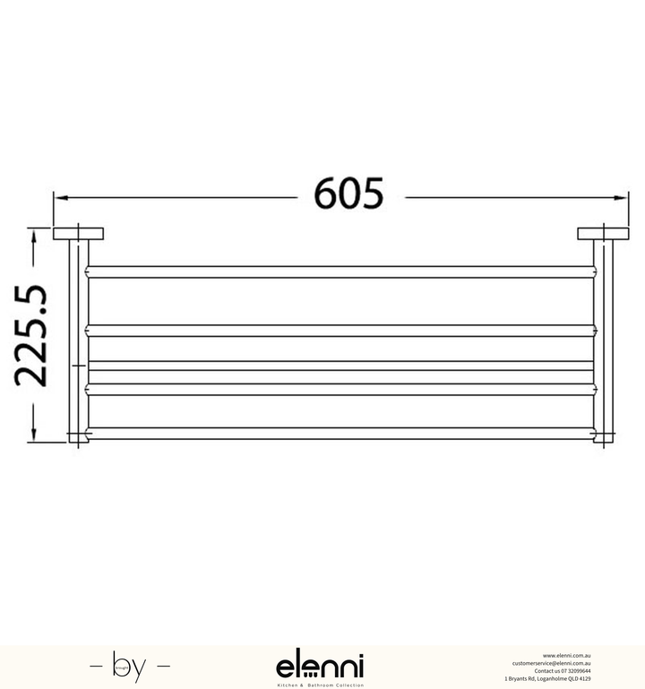 Otus Towel Rack - Elenni specification drawing