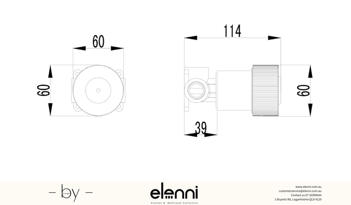 Soko Wall Mixer Progressive - Elenni specification drawing