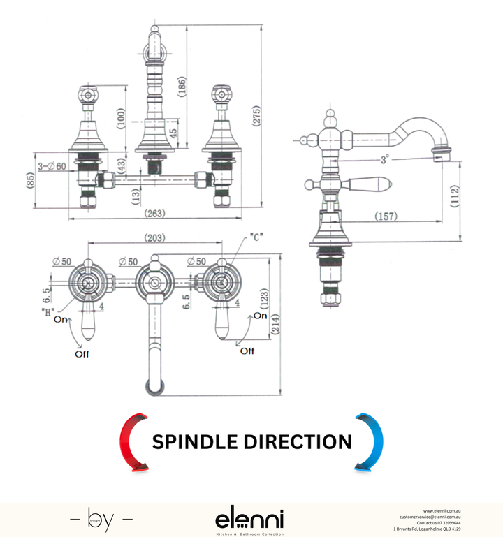 Bordeaux Basin Set - Elenni specification drawing