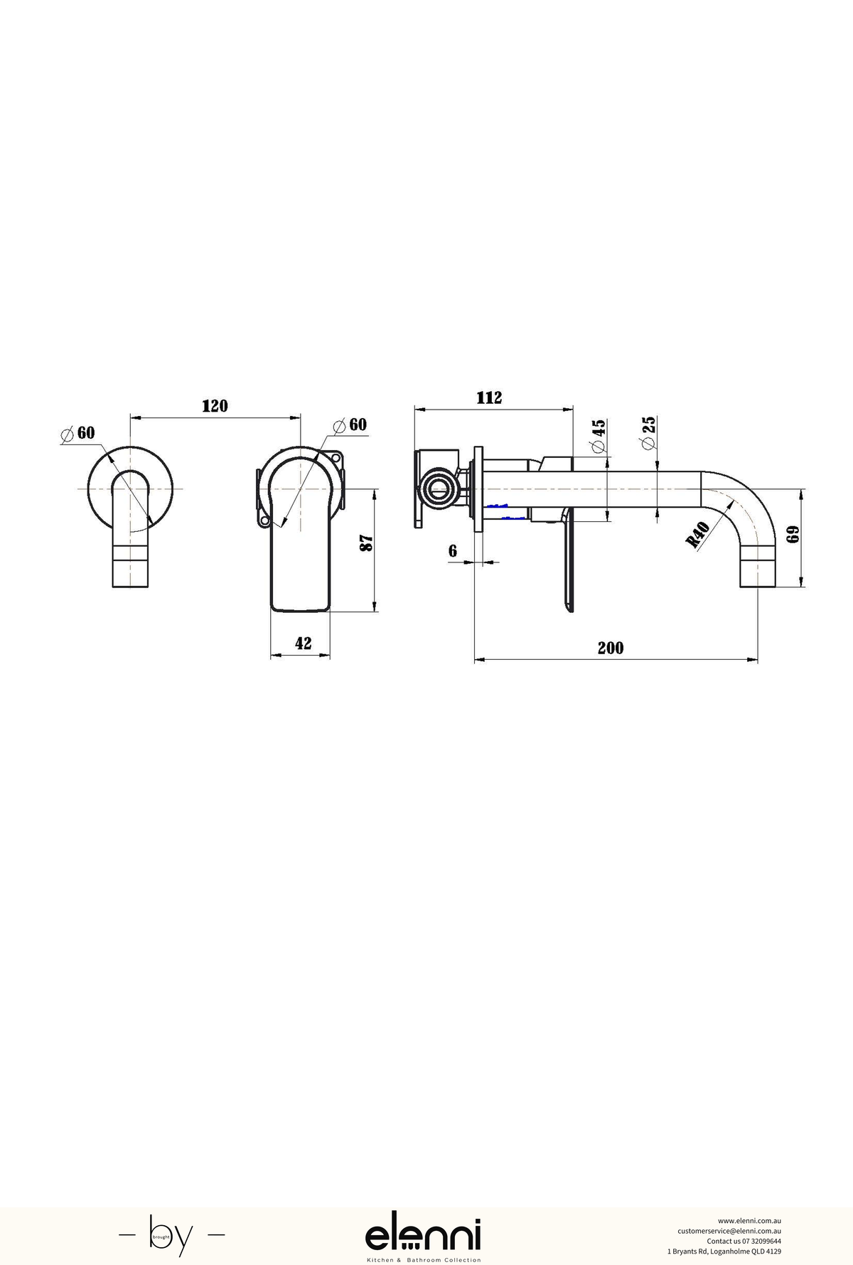 Nova Wall Combination - Elenni Kiri specification drawing