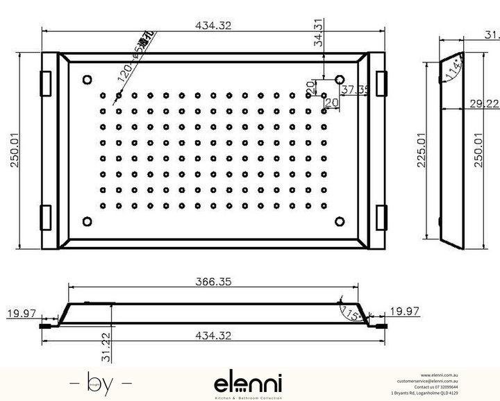 Sink Colander - Elenni specification sheet