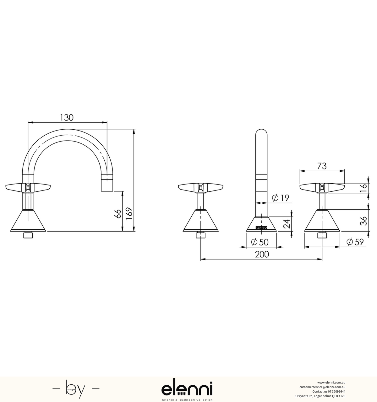 Ivy Basin Set - Lead Free - Elenni specification drawing