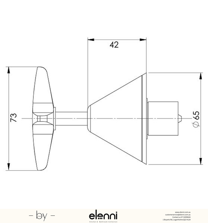 Ivy Wall Top Assemblies - Lead Free - Elenni specification drawing