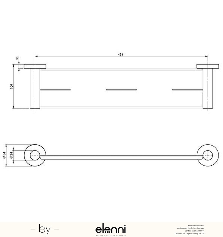 Radii Metal Shelf Round Plate - Elenni specification drawing