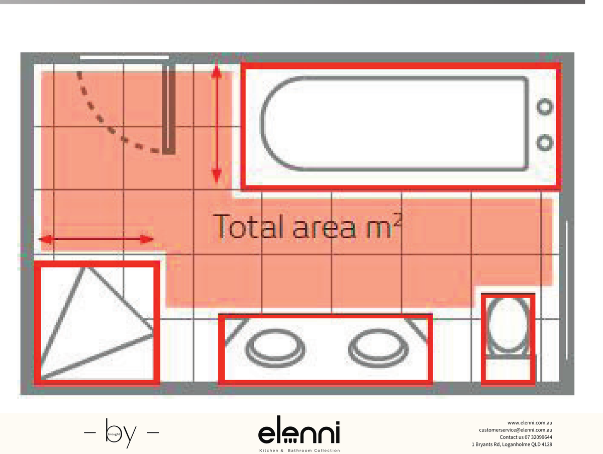 Radiant In-Screed Professional Floor Heating Cable Kit (Bathroom) - Elenni Kiri specification drawing
