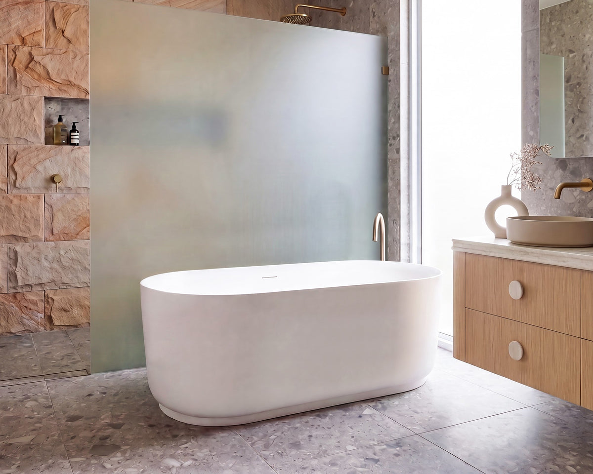 Solace Step 1700 Freestanding Matte White Bath - ADP image 3