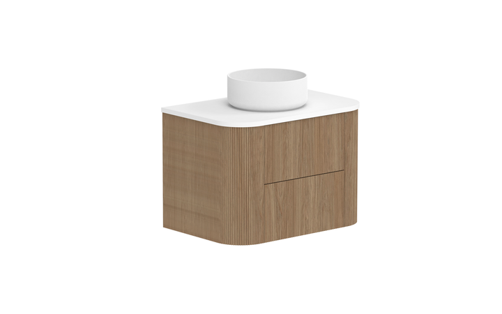 Thirroul 750 Wall Hung Vanity - Centre Bowl - Prime Oak Woodmatt