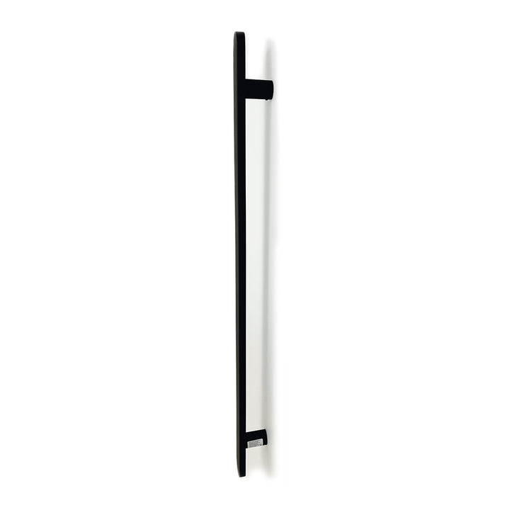 Radiant Vertical Flat Bar Towel Rail 50 x 930mm - blk-fvtr-930-side