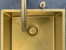 Load image into Gallery viewer, Lavello Kitchen Sink - Single Bowl 380 x 440 - Brushed Bronze Gold Meir
