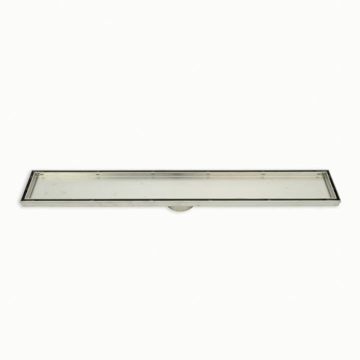 Linear Tile Insert Floor Grate - Brushed Satin