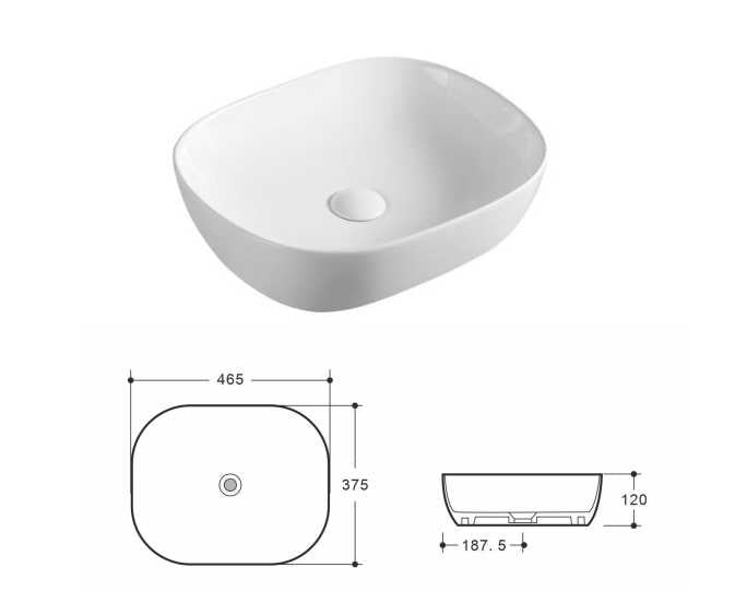 Aulic Bennett Gloss White Basin product photo