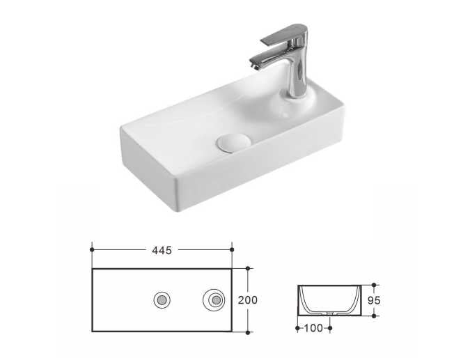 Aulic Tyrrell Gloss White Basin product photo