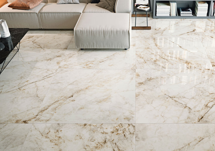 Lumia Cuarzo Reno Porcelain Tile installed