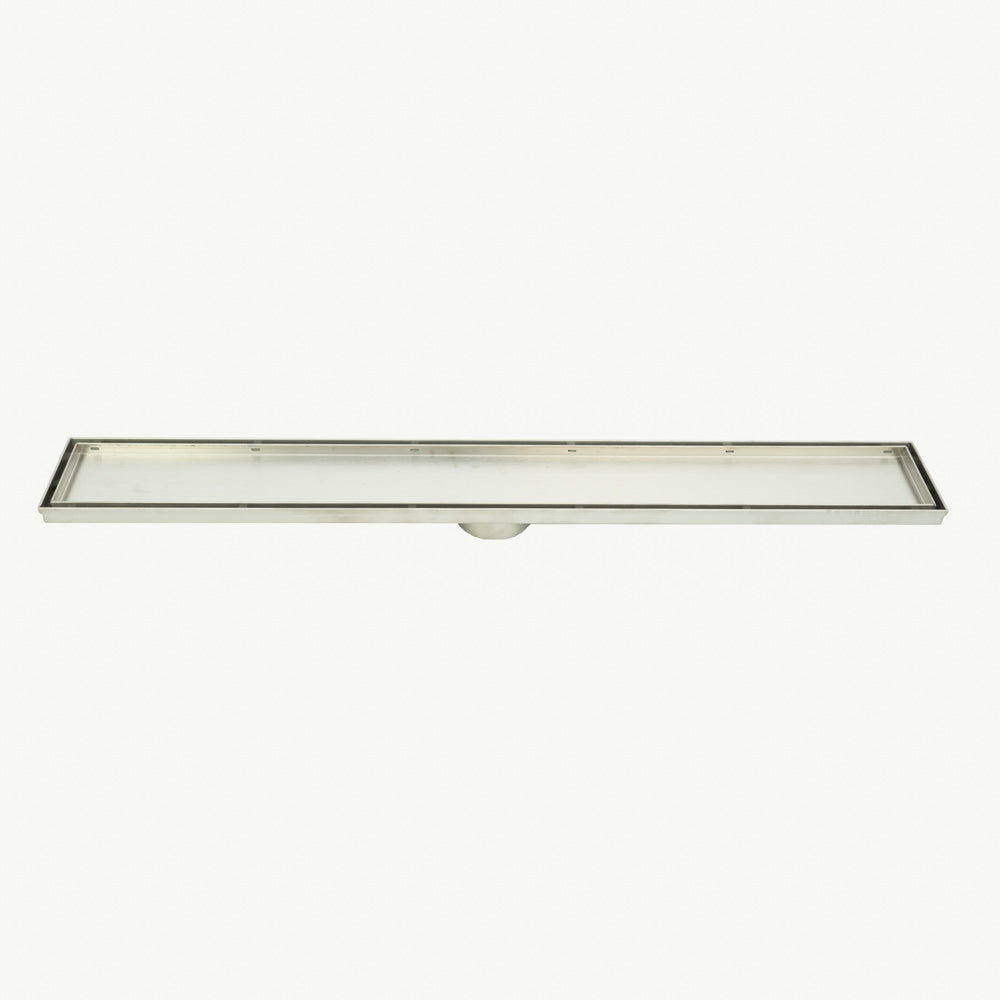 Linear Tile Insert Floor Grate - Brushed Satin