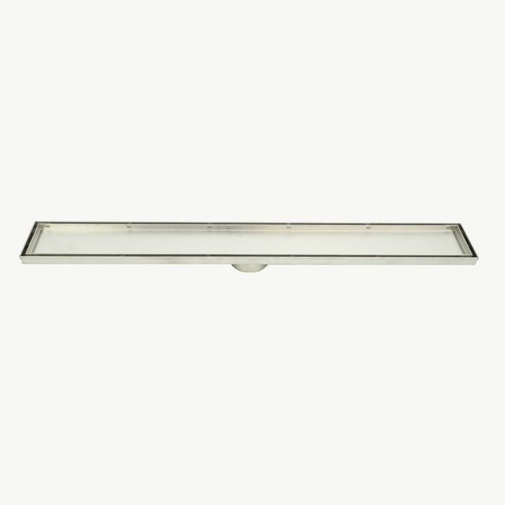 Linear Tile Insert Floor Grate - Brushed Satin