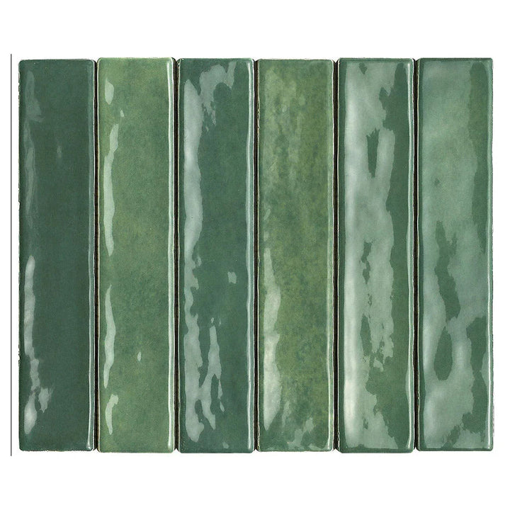 Mallorca Green Ceramic Wall Tile tile face