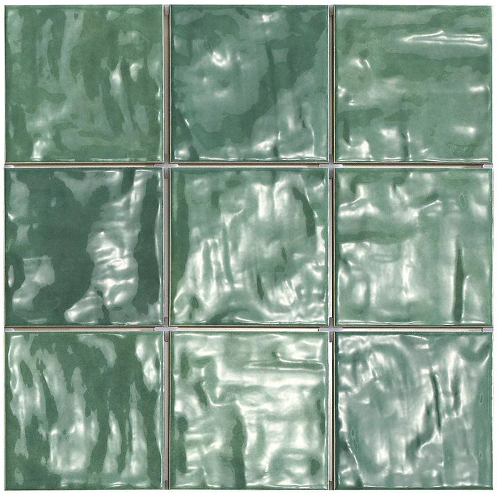 Mallorca Green Ceramic Wall Tile tile face