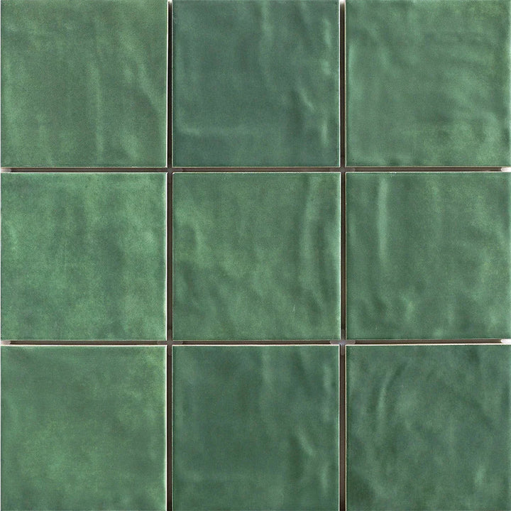 Mallorca Green Ceramic Wall Tile tile face