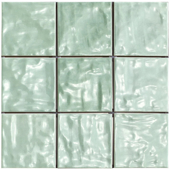 Mallorca Mint Ceramic Wall Tile tile face