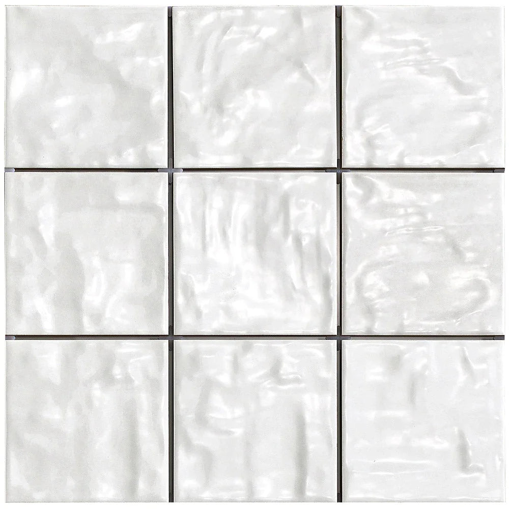 Mallorca White Ceramic Wall Tile tile face