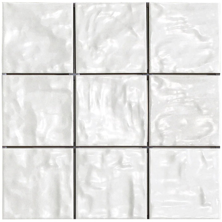 Mallorca White Ceramic Wall Tile tile face