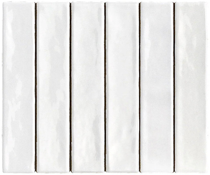 Mallorca White Ceramic Wall Tile – 50 x 250 mm, tile face