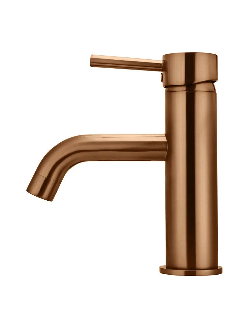 Round Basin Mixer Curved - Lustre Bronze Meir