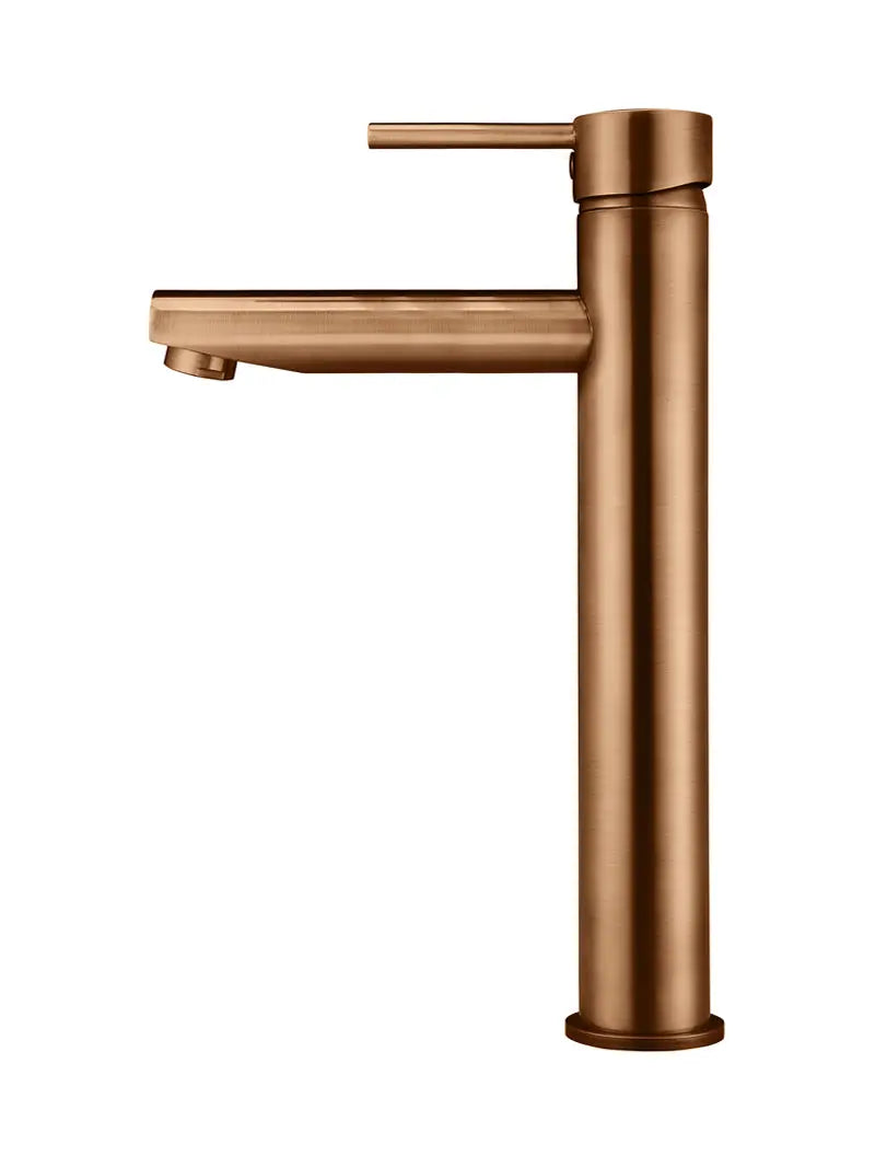 Round Tall Basin Mixer - Lustre Bronze Meir