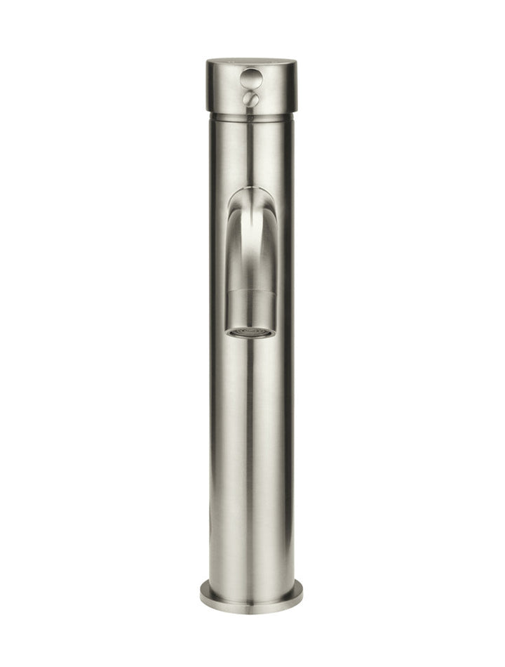 Round Tall Basin Mixer Curved - PVD Brushed Nickel