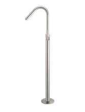 Load image into Gallery viewer, Round Freestanding Bath Spout and Hand Shower - PVD Brushed Nickel Meir
